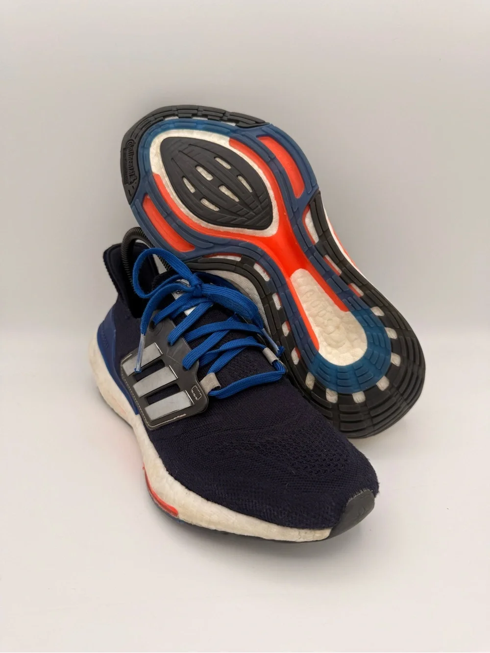 Women's Adidas Ultraboost 22 Legend Ink Orange Red Blue Athletic Shoes Size‎ 7